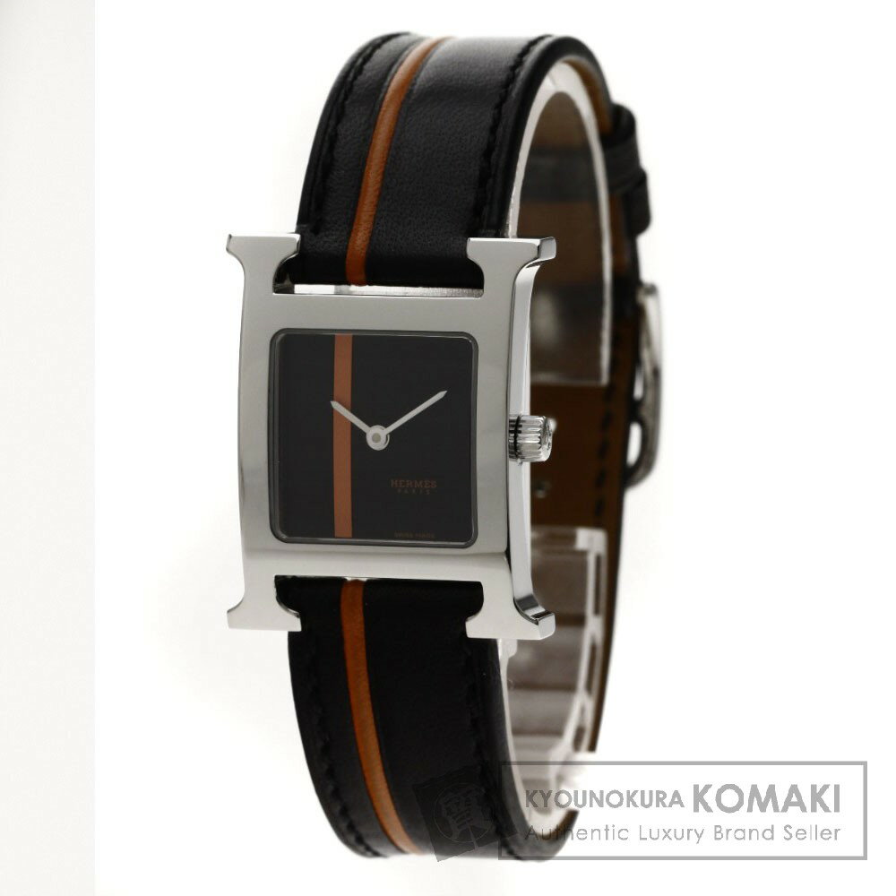 HERMES HH1.210 Hウォッチ 腕時計 ステンレス/レザー レディース 【エルメス】