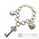 Folli Follie 3チャーム クローバー キー ブレスレット シルバー レディース 【中古】【フォリフォリ】