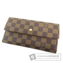LOUIS VUITTON N61217 ポルトフォイユ・インターナショナル 長財布(小銭入れあり) ダミエキャンバス レディース 【中古】【ルイ・ヴィトン】