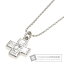 BVLGARI ダイヤモンド クロス ネックレス K18ホワイトゴールド レディース 【中古】【ブルガリ】