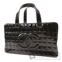 シャネル チョコバー ハンドバッグ パテントレザー レディース 【中古】 【CHANEL】