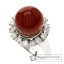 0.91ct サンゴ/メレダイヤモンド リング・指輪 プラチナPT900 8.9g レディース 【中古】