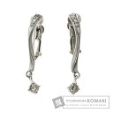 【25H限定ポイント5倍!8/21(水)1:00迄】0.22ct ダイヤモンド イヤリング K18ホワイトゴールド 2.5g レディース 【中古】