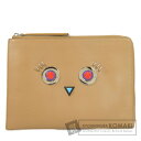フェンディ Floral Eyes スタッズ クラッチバッグ セカンドバッグ レザー レディース 【中古】【FENDI】