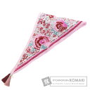 ルイヴィトン 三角 タッセル フラワー スカーフ コットン レディース 【中古】【LOUIS VUITTON】