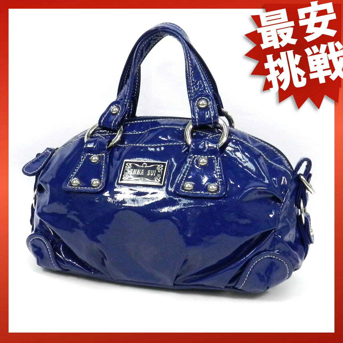 【楽天市場】ANNA SUI 【アナスイ】 エナメルバッグ 2Wayバッグ【中古】：ブランド京の蔵小牧【最安挑戦！】