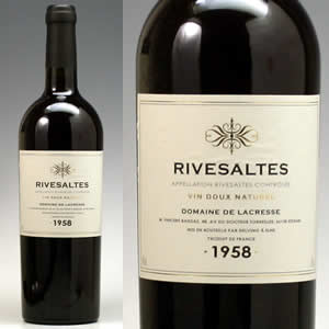 リヴザルト [1958] ドメーヌ・ド・ラクレッセ 750ml (甘口）【木箱入り】1958年（昭和33年）生まれのワイン