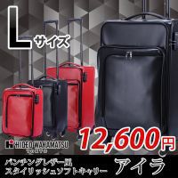 【送料無料】hideodesignアイラLパンチングレザー風スーツケース