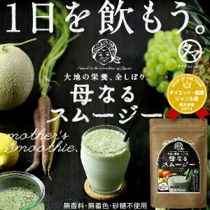 【送料無料】栄養全しぼり、「母なるスムージー」たっぷりの野菜とフルーツと酵素から誕生した、カラダに必要な栄養・ミネラル満ちゆく贅沢グリーンスムージー。【無香料・無着色・砂