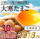 ご予約受付開始！【送料無料】大寒たまご30個(縁起卵)(宮崎県産2018年)大寒の日前後に生まれた滋養に富んだ、風水でも金運UPと言われる縁起物のタマゴを数量限定販売！品質・衛生すべて管理された安心・安全たまご