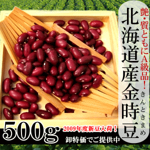 北海道産A級品『金時豆』北海道で育った綺麗な大正金時 500g楽天最安値に挑戦中！！豆販売20年以上だからこそ出来る低価格と品質です！