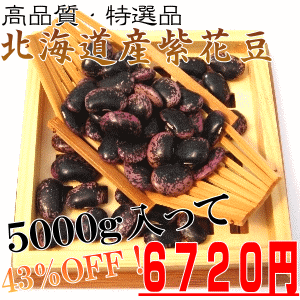 【平成23年度産】北海道産紫花豆 5000g