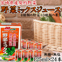 【九州/野菜ジュース】宮崎契約野菜ジュース(食塩・砂糖不使用)125ml×24本宮崎県産の野菜にこだわり、かつ飲みやすさも追求した子供から大人まで美味しく頂ける高級野菜ジュース【常温長期保存可能】