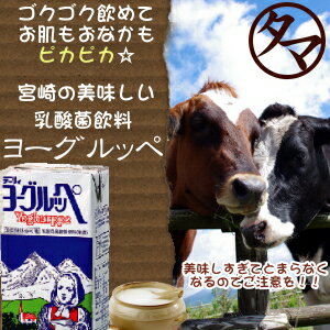 ヨーグルッペ(乳酸菌飲料)1000ml霧島山麓で育った牛の生乳を、ドイツから輸入したビフィズス菌・アシドフィルス菌・ サーモフィルス菌で乳酸発酵させた飲料【宮崎　ヨーグルッペ】【発酵飲料】【発酵食品】