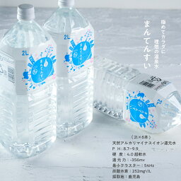 <strong>水</strong> 2l 送料無料 世界最高峰の天然<strong>水</strong>-まん天粋2L×<strong>6本</strong>天然の抜群ミネラルバランスと世界最小クラスの<strong>水</strong>分子！カラダに嬉しい美味しい飲む温泉<strong>水</strong>マイナスイオンアルカリ還元<strong>水</strong> 九州 天然 <strong>水</strong> ミネラルウォーター まんてんすい