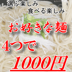 お好みの麺を選択してたったの1000円！大峯麺の自慢の麺が勢ぞろい！お好みそば・そうめん