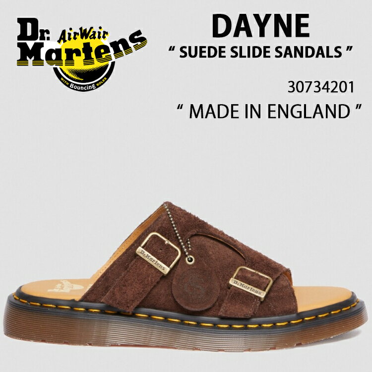 Dr.Martens ドクターマーチン サンダル スウェード サンダル MIE DAYNE MADE IN ENGLAND SUEDE SLIDE SANDALS 30734201 DARK BROWN REPELLO CALF SUEDE <strong>メンズ</strong> レディース 男性用 女性用【中古】未使用品