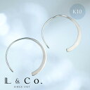 ピアス K10 10金 10K 地金 Life K10 クレッセントムーン 地金ピアス