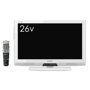 シャープ【LED AQUOS】26V型デジタルハイビジョン液晶テレビ LC-26V7-W（ホワイト）★【LC26V7】