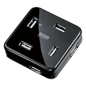 サンワサプライ【SanwaSupply】USB2.0ハブ（ブラック）USB-HUB250BK★【USBHUB250BK】