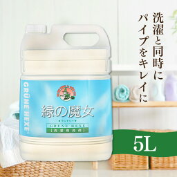 <strong>緑の魔女</strong> <strong>ランドリー</strong> 業務用 5L 洗剤 5L ミマスクリーンケア 5000mL 液体洗剤 衣類用 大容量 ドイツ 洗濯洗剤 洗濯機 作業服 洗濯機 パイプクリーナー 排水管掃除 バイオ・ハイテク洗剤 大掃除【D】 【S】