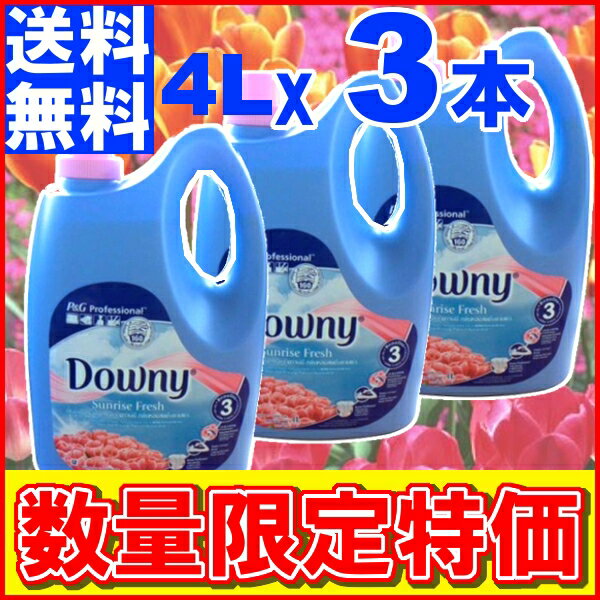 ダウニー≪数量限定≫ アジアンダウニー 4L　サンライズフレッシュの香り(ダウニー 4000ml　約160回分ボトル・濃縮タイプ)11/30am0:00-12/4am3:59まで