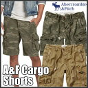 アバクロンビー&フィッチ 正規 アバクロ Abercrombie&Fitch メンズ カーゴショーツ 短パン ハーフパンツ:A&F Cargo Shorts《2色》