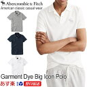 【2017年新作!】アバクロンビー&フィッチ 正規品 アバクロ Abercrombie&Fitch メンズ ビックアイコン カノコ ポロシャツ:Garment Dye Big Icon Polo【3色】White│Grey│Navy│ホワイト│グレー│ネイビー│灰│白│紺