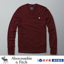 アバクロンビー&フィッチ 正規品 アバクロ Abercrombie&Fitch メンズ Vネックセーター ニット:Icon Wool-Blend V-Neck Sweater - Burgundy│バーガンディー│ワインレッド