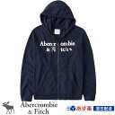 【新作!】アバクロンビー&フィッチ 正規品 アバクロ Abercrombie&Fitch メンズ ジップアップパーカー Full Zip Logo Hoodie ネイビー Navy【US限定モデル】