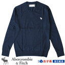 【新作!】アバクロ Abercrombie&Fitch アバクロンビー&フィッチ Vネックセーター Icon V-Neck Sweater ネイビー【US限定モデル】