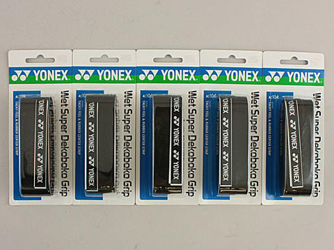 【送料無料】【同色ブラック5個セット】YONEX(ヨネックス)ウエットスーパーデコボコグリップ1本入ブラックAC104-007
