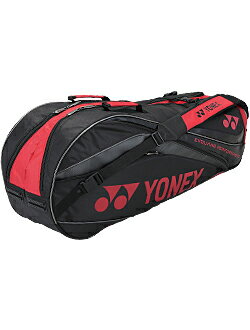 【送料無料】【20%OFF】YONEX(ヨネックス)アスリート1シリーズラケットバッグ6ブラック×レッドBAG1112R-187