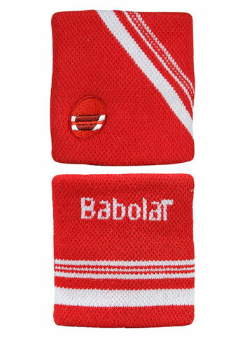 【日本未発売】【定形外郵便発送】BABOLAT(バボラ)Singlewide Double Lineリストバンド レッド45S1105-107467【11☆】