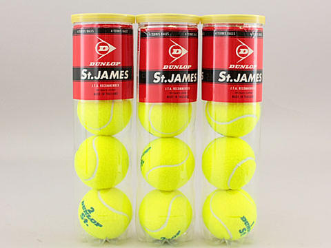 【4個入り3缶】DUNLOP(ダンロップ)St．JAMES（セント　ジェームス）テニスボール　DSTJAMESA【smtb-m】