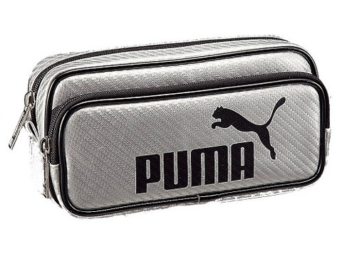 【送料無料】PUMA(プーマ) ポケット付きペンケースシルバー637PMSV【入学準備】【11☆】