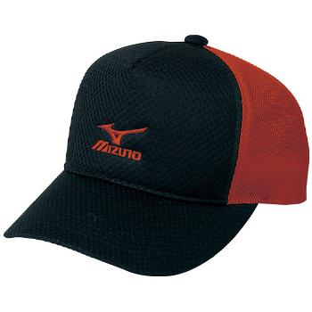 【送料250円】【15%OFF】MIZUNO(ミズノ)ユニセックスキャップブラック×レッドA75BM-01279【12☆】