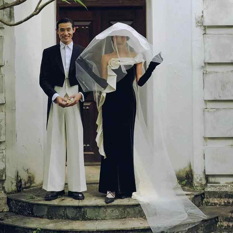 イブニングドレス シンプル おしゃれ ファッション レトロ 黒 スタジオ 写真 フレンチ 旅行 プライベート フリーサイズ ブラック シンプル 手袋