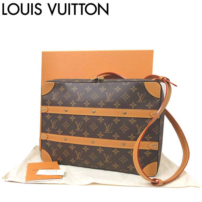 LOUIS VUITTON LV Monogram Soft Trunk Messenger MM Shoulder ...