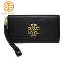 【決算SALE】トリーバーチ TORY BURCH 財布 73116-0420-001 レザー ストラップ付 長財布 BRITTEN / BLACK【レディース】【母の日】【ギフト】