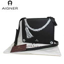 【期間限定ポイント10倍】アイグナー ブティック AIGNER ショルダーバッグ 135354-002 レザー プリント 斜め掛け lvy / Black(ブラック)【レディース】