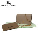 バーバリー ブティック BURBERRY カードケース 8018970 レザー チェーンストラップ カード入れ 小銭入れ付き ARCHIVE BEIGE(ベージュ系)【母の日】【ギフト】
