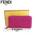 【10/25限定ポイント5倍】●2タイプあり● フェンディ アウトレット FENDI 財布 8M0299-F09-F0PXB 型押しレザー アコーディオン ジップ アラウンド 長財布 フューシャピンク系【レディース】