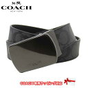 コーチ アウトレット COACH アパレル メンズ F91286 PVC シグネチャー レザー ベルト QBO3I(表:ブラック×裏:ブラック)【ベルト】【メンズ】