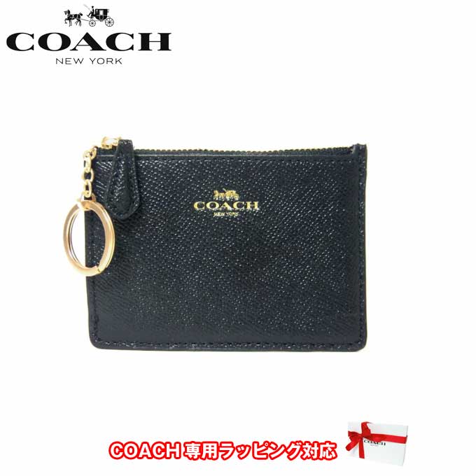 コーチ アウトレット COACH 財布 / キーケース F12186 クロスグレーン レザー ミニ ID キーリング スキニー IMBLK(ブラック) 【メール便対応】【小銭入れ】【RCP】【0815楽天カード分割】【レディース】【s-mail03】