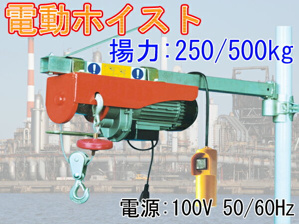 国内発送】-電•動ホイスト 100V 最大 600kg 電動クレーンホイスト 電動