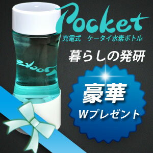 充電式 ケータイ水素水ボトル ポケット 水素水生成器 水素水サーバー【全国送料無料】【創業…...:laboratory:10001600