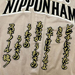 納期注意【日本ハムファイターズ 刺繍ワッペン スギノール テーマ 金】<strong>杉谷拳士</strong>/ユニフォーム/日ハム/ファイターズ/刺しゅう/ワッペン