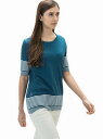 LACOSTE (W)ミックスボーダーTシャツ (半袖) ラコステ【送料無料】