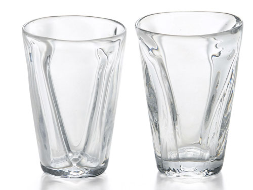 〔手作り グラス ガラス食器〕クリアグラスが新登場！ファインフロウ　ペアハイカップ【20％OFF】【手作りガラス】【ガラス食器】【食器】【グラス】【楽ギフ_包装】【楽ギフ_のし】